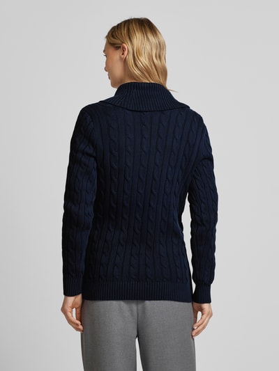 Lauren Ralph Lauren Strickjacke mit Reverskragen Modell 'DONATO' Marine 5