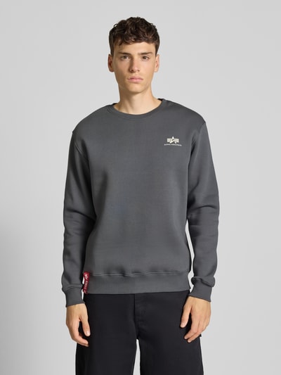 Alpha Industries Sweatshirt mit Label-Print Dunkelgrau 4