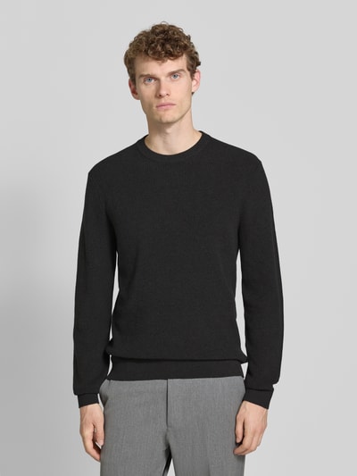 MCNEAL Gebreide pullover met ribboorden Donkergrijs gemêleerd - 4