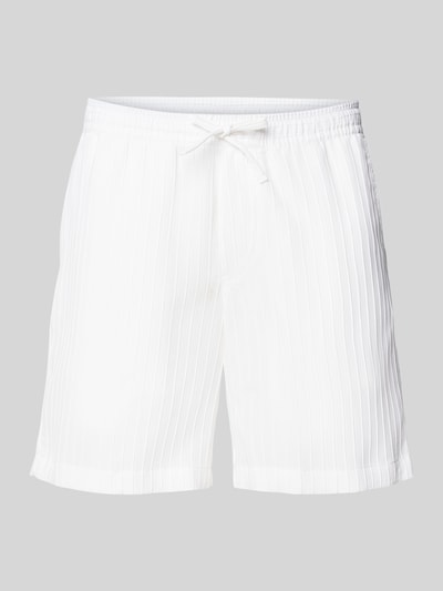 Jack & Jones Regular Fit Shorts mit Strukturmuster Modell 'JAIDEN MASSIMO' Weiss 1