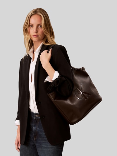 CK Calvin Klein Shopper mit Logo-Prägung Dunkelbraun 1
