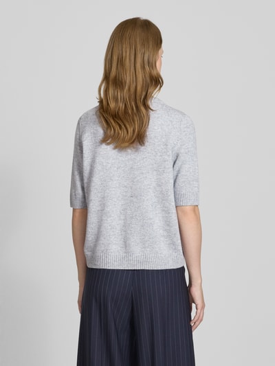 comma Gebreide pullover van wolmix met 1/2-mouwen Zilver - 5