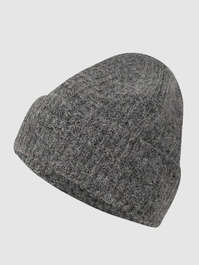 Jake*s Casual Czapka beanie z mieszanki wełny z alpaki Średnioszary melanż 1