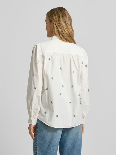 ICHI Regular Fit Bluse mit Stitchings Modell 'SANAZ' Weiss 5