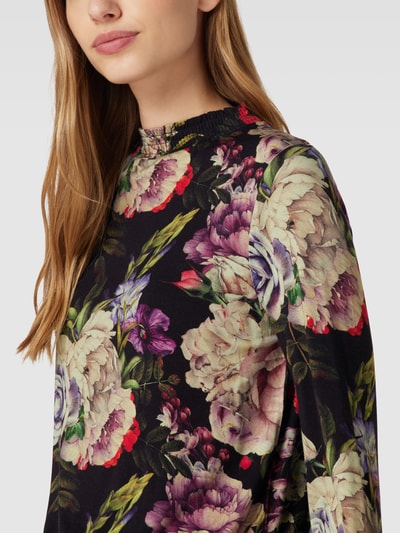 Christian Berg Woman Shirt met lange mouwen met all-over motief Zwart - 3