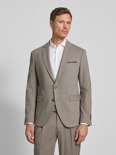 Cinque Colbert met paspelzak op de borst, model 'Data' Beige - 4