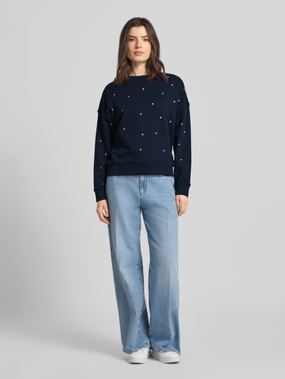 Tom Tailor Denim Regular Fit Sweatshirt aus reiner Baumwolle Marine 1