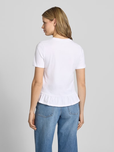 PIECES Regular Fit T-Shirt aus reiner Baumwolle Modell 'DISSO' Weiss 5