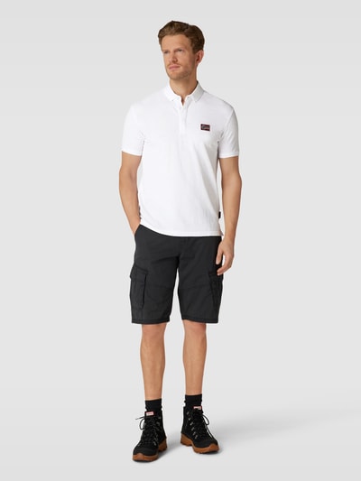 Napapijri Poloshirt mit Logo-Patch Modell 'Ebea' Offwhite 1