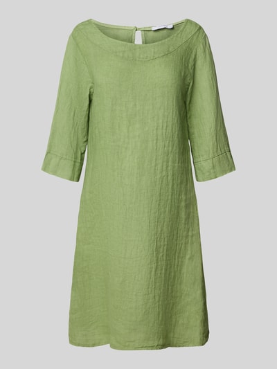 ZABAIONE Linnen jurk met ronde hals, model 'Le44tizia Lichtgroen - 2