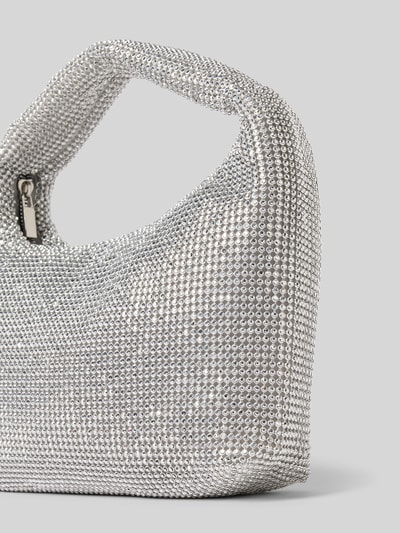 Jake*s Cocktail Shoulder Bag mit Allover-Ziersteinbesatz Silber 3