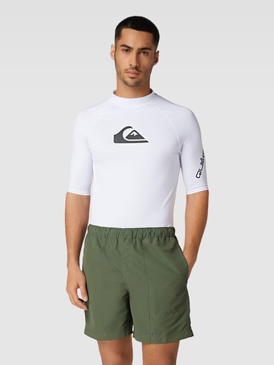 Quiksilver T-shirt z detalem z logo model ‘ALL TIME SS’ Biały 4