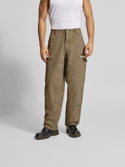 Evisu Stoffhose mit Eingrifftaschen Beige 4