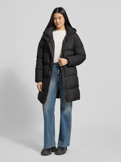 Tommy Hilfiger Regular fit lange donsjas met capuchon  BLACK - 1