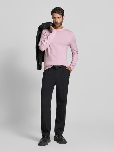 MCNEAL Strickpullover aus Baumwoll-Kaschmir-Mix mit Rundhalsausschnitt Hellrosa 1