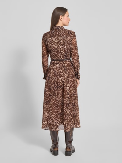 MANGO Midikleid mit Hemdblusenkragen Modell 'STEFI' Dunkelbraun 5