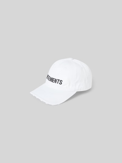 VETEMENTS Basecap mit Label-Stitching Weiss 2