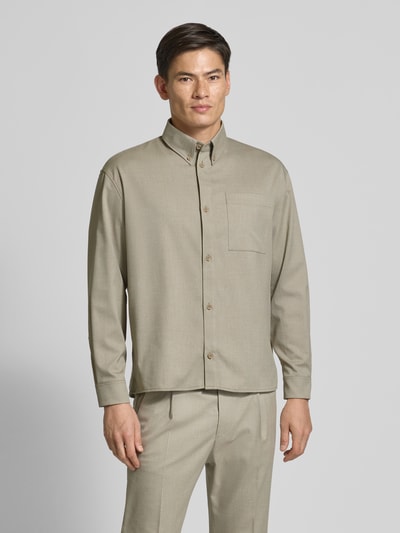 Drykorn Regular Fit Freizeithemd mit Button-Down-Kragen Modell 'FENRIC' Sand 4