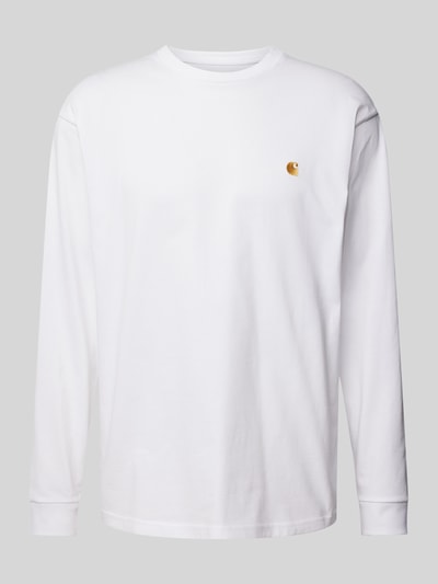 Carhartt Work In Progress Longsleeve mit Label-Stitching Weiss 2