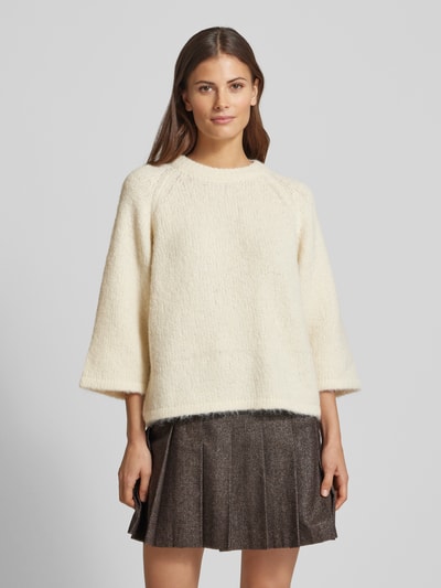 FREE/QUENT Strickpullover mit 3/4-Ärmel Modell 'LULU' Offwhite 4