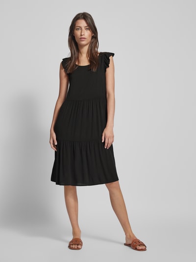 ICHI Sukienka mini z efektem stopniowania model ‘MARRAKECH’ Czarny 1