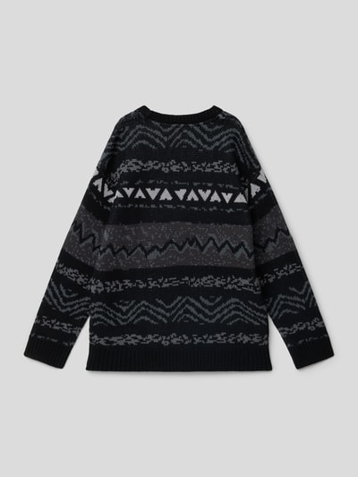 Quiksilver Gebreide pullover met ronde hals, model 'ELCHO' Zwart - 3