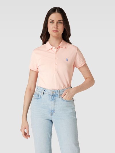 Polo Ralph Lauren Slim Fit Poloshirt mit Umlegekragen Modell 'JULIE' Apricot 4