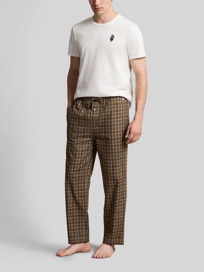 Polo Ralph Lauren Underwear Pyjama-Set aus reiner Baumwolle Dunkelbraun 3