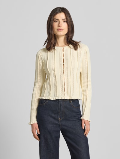 Jake*s Collection Strickjacke aus Viskose-Mix Beige 4