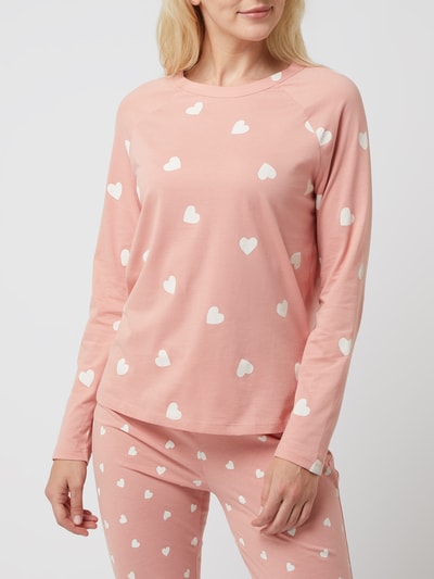 Jake*s Casual Pyjamabovendeel met all-over print  Rosé - 4