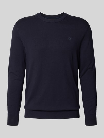 Scotch & Soda Strickpullover mit Logo-Stitching Modell 'CORE' Marine 2