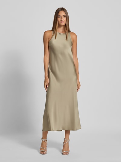 MAX&Co. Cocktailjurk in A-lijn zonder mouwen, model 'KAISER' Olijfgroen - 4