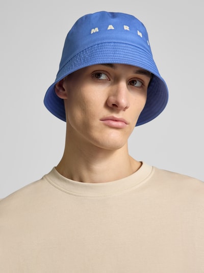 Marni Bucket Hat aus reiner Baumwolle Blau 1