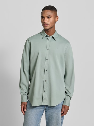 Armedangels Relaxed fit vrijetijdsoverhemd van biologische katoenmix, model 'GIAALO' Lichtgroen - 4