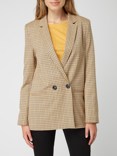 Jake*s Casual Lange blazer met dubbele knopenrij Beige - 4