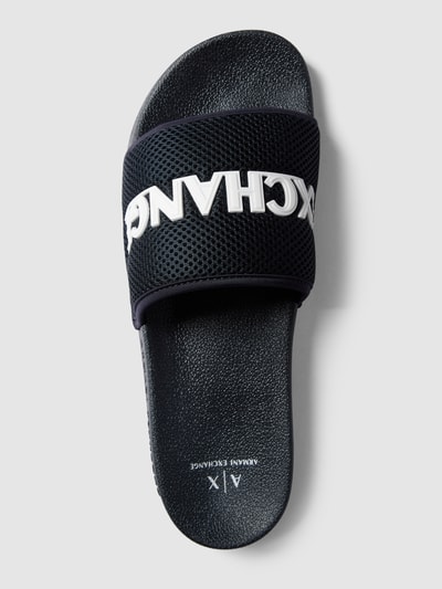 ARMANI EXCHANGE Slides mit Label-Applikation Marineblau 5