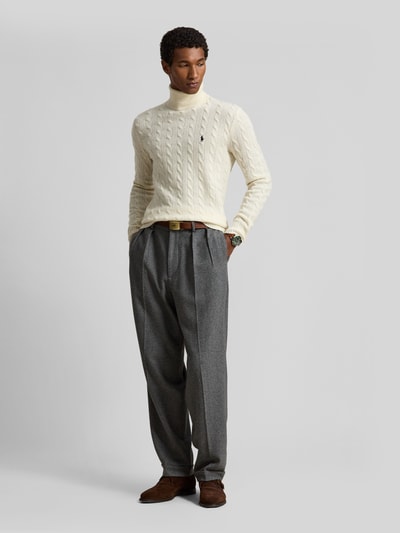 Polo Ralph Lauren Slim Fit Pullover aus Woll-Kaschmir-Mix Offwhite 1