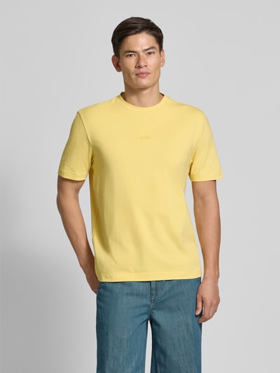 BOSS Orange Regular Fit T-Shirt aus Baumwoll-Mix GELB 4