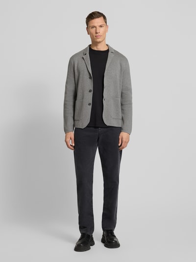 Marc O'Polo Regular Fit Strickjacke aus reiner Bio-Baumwolle Dunkelgrau 1