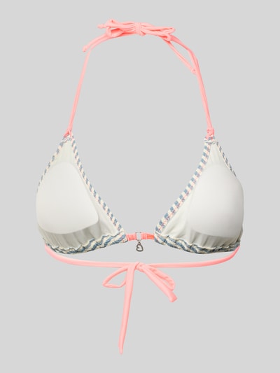 Banana Moon Bikinitop met structuurmotief, model 'BRARO' Blauw - 3