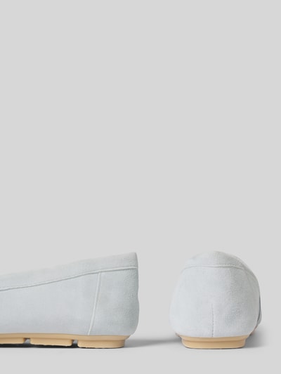 Guess Mokasyny skórzane z naszywką z logo model ‘LILAN’ Jeansowy niebieski 2