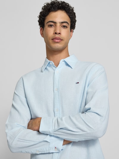 Tommy Jeans Koszula casualowa o kroju regular fit z mieszanki lnu i bawełny Jasnoniebieski 3
