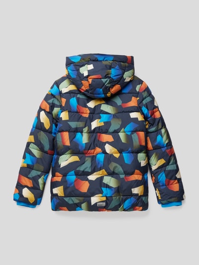 s.Oliver RED LABEL Steppjacke mit Allover-Muster Marineblau 3