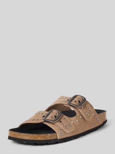 Verbenas Sandalette aus Leder Modell 'RANDELL SERRAJE TACHAS' Beige 1