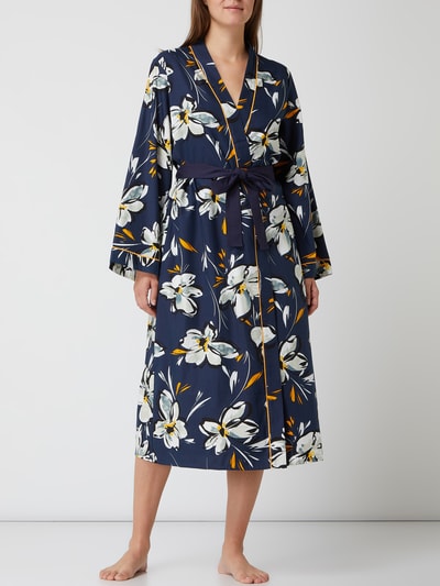 Cyberjammies Badjas met bloemenmotief, model 'Alexa' Donkerblauw - 4