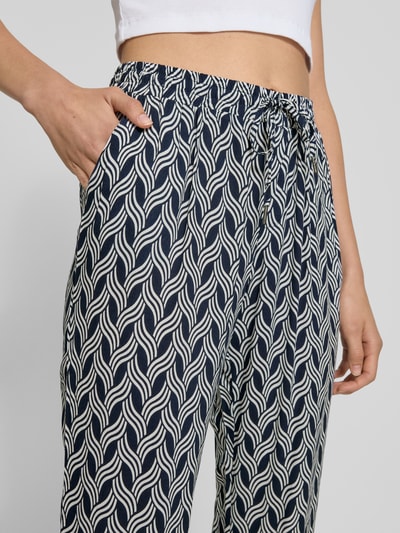 ZABAIONE Stoffhose mit elastischem Bund Marine 3