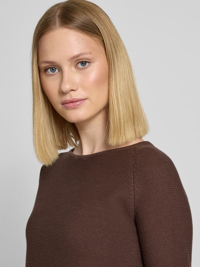Weekend Max Mara Strickpullover mit Rundhalsausschnitt Modell 'ADDOTTO' Dunkelbraun 3