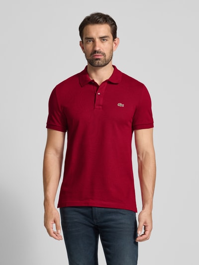 Lacoste Slim Fit Poloshirt aus reiner Baumwolle Bordeaux 4