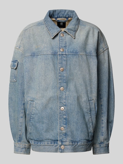 G-Star Raw Trucker Jacket mit Leistentaschen Modell 'Long Drifter' Hellblau 2