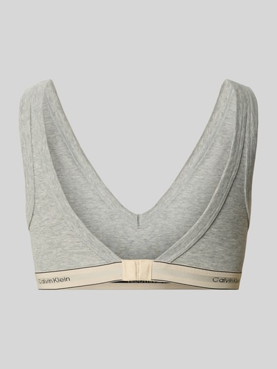 Calvin Klein Underwear BH mit elastischem Logo-Bund und breiten Trägern Hellgrau 3